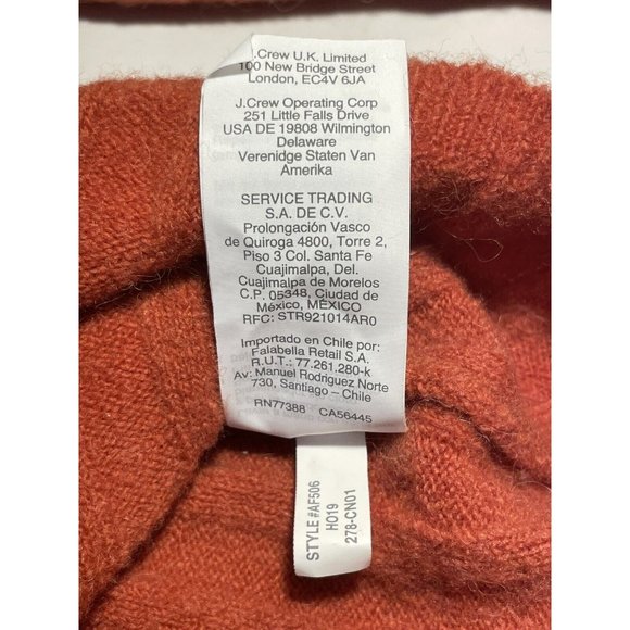 Madewell Sweater Size Small Rusty Red Mock Neck Ribbed Style AF506 Wool Alpaca - Picture 5 of 9